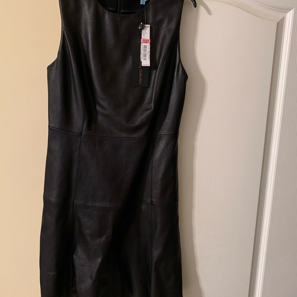 Antonio Melanie black leather dress